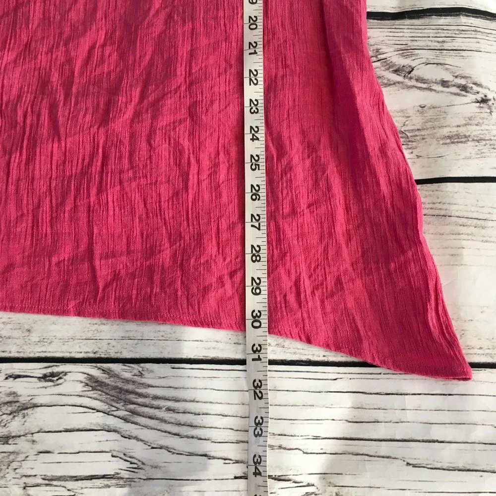 Cocomo Womens Blouse‎ Top Size 2X Cold Shoulder Crinkle Tie Front 3/4th Sleeve